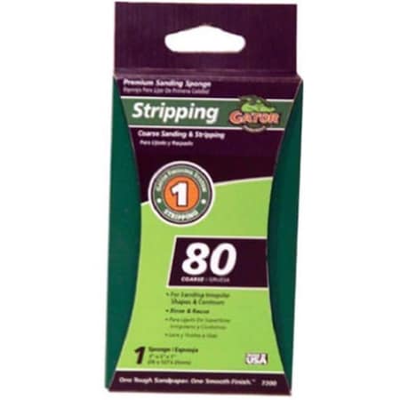 Gator Finishing 915082 3 x 5 x 1 in 80 Grit Sanding Sponge 0915082